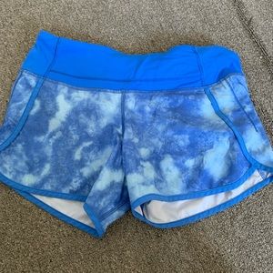 Blue tye dye Lululemon shorts